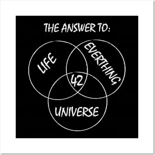 42 forty-two The answer of everything life gift Posters and Art